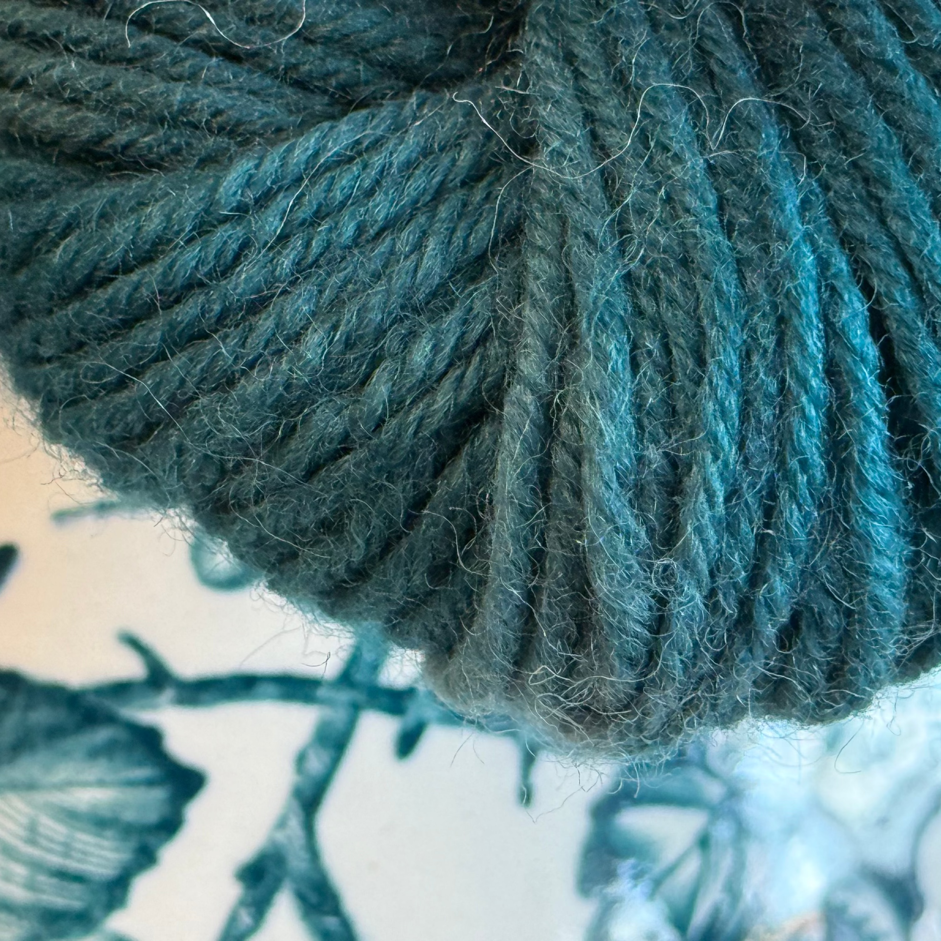 Hand-Dyed Wool Yarn – Tidal Teal - 50g/Hank