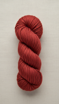 Brick Red Wool Blend Yarn Skein