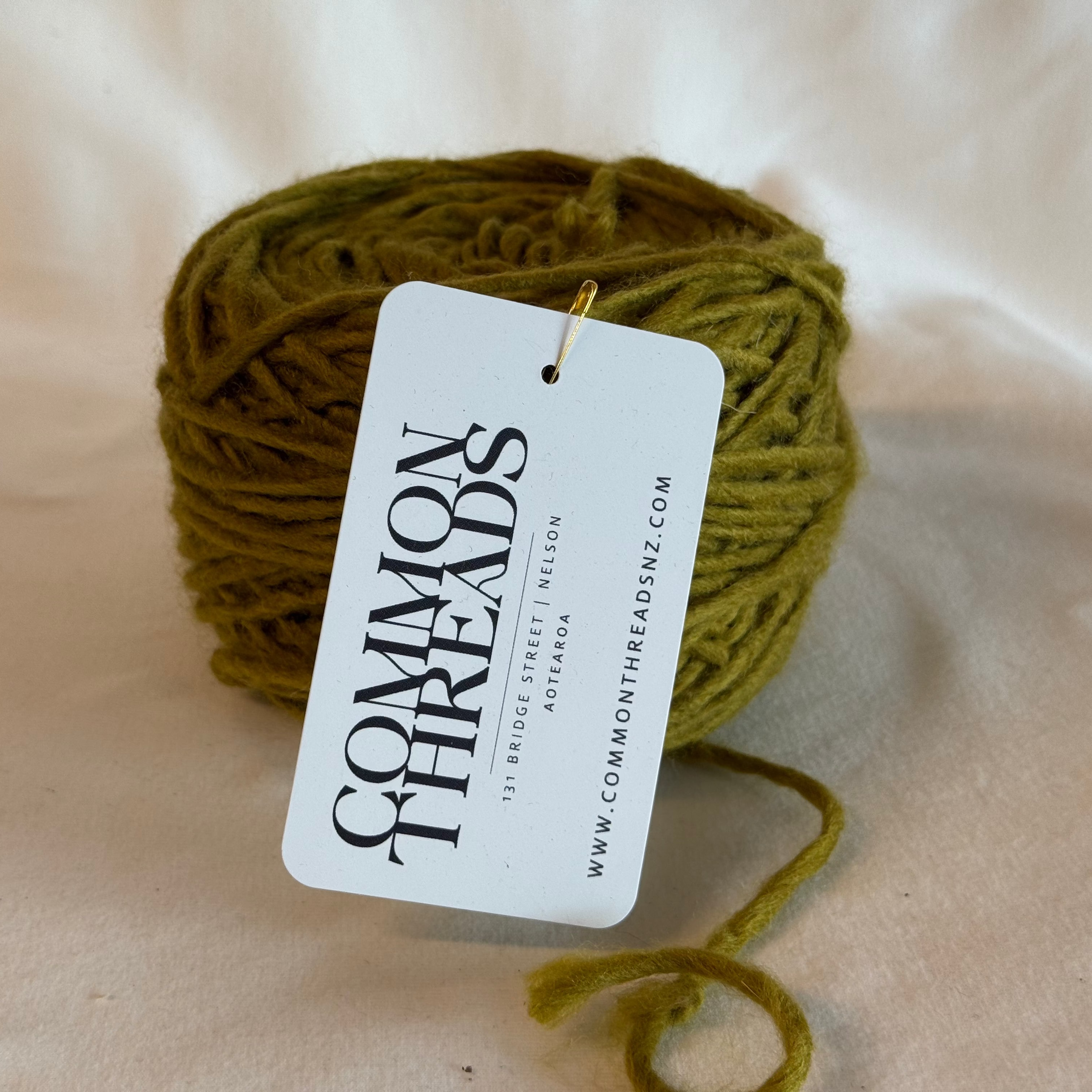 Wool & Cashmere Yarn – Moss Green - 100g