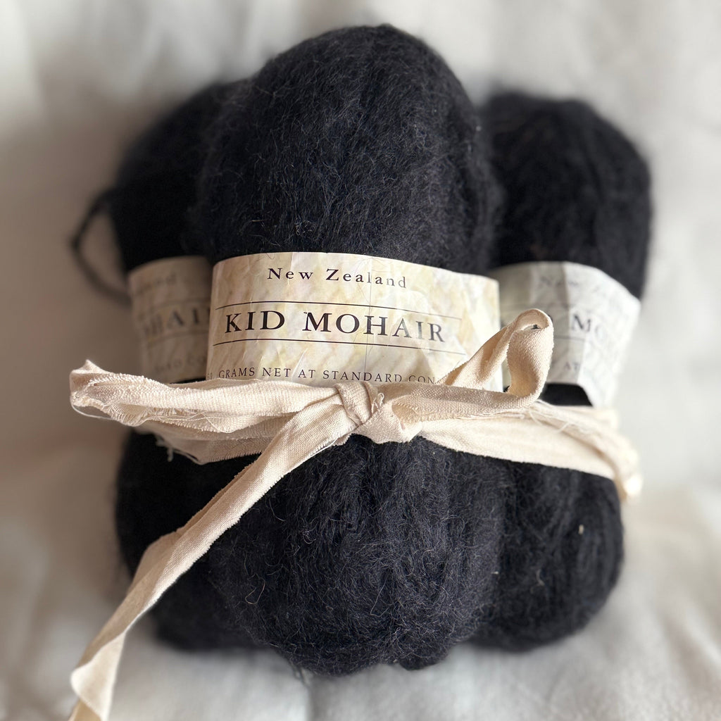Kid Mohair Yarn Lot – Black - 150g