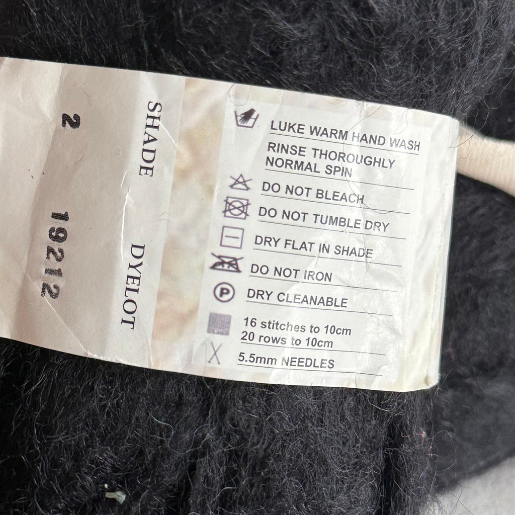 Kid Mohair Yarn Lot – Black - 150g