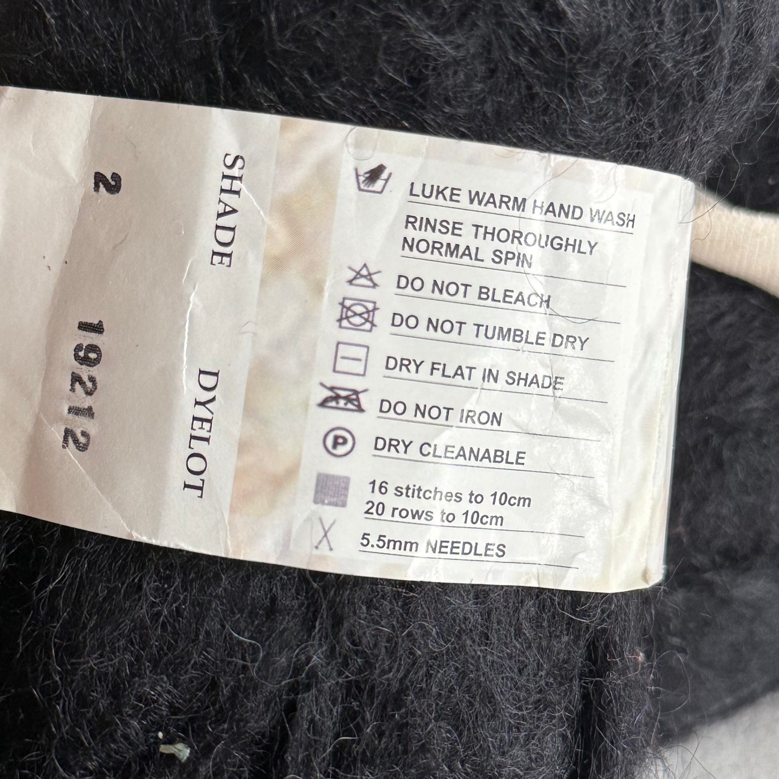 Kid Mohair Yarn Lot – Black - 150g