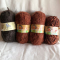 Alpaca, Mohair & Merino Mixed Lot – Chocolate to Persimmon - 200g