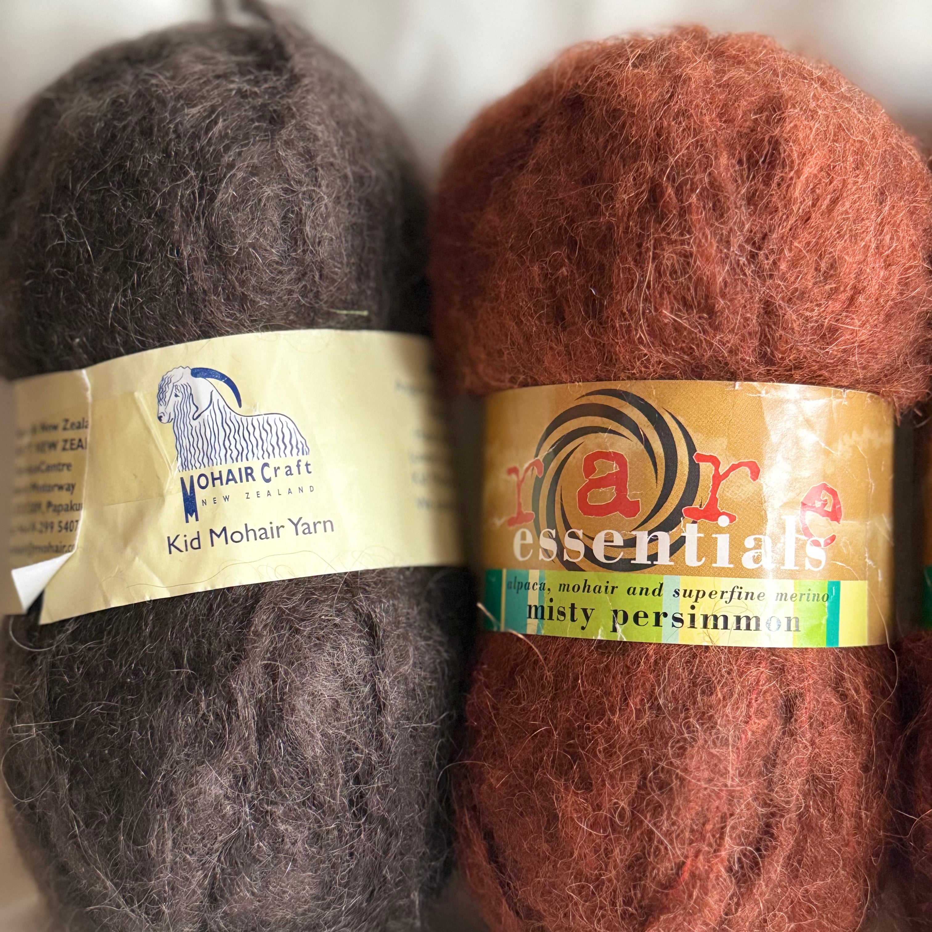 Alpaca, Mohair & Merino Mixed Lot – Chocolate to Persimmon - 200g