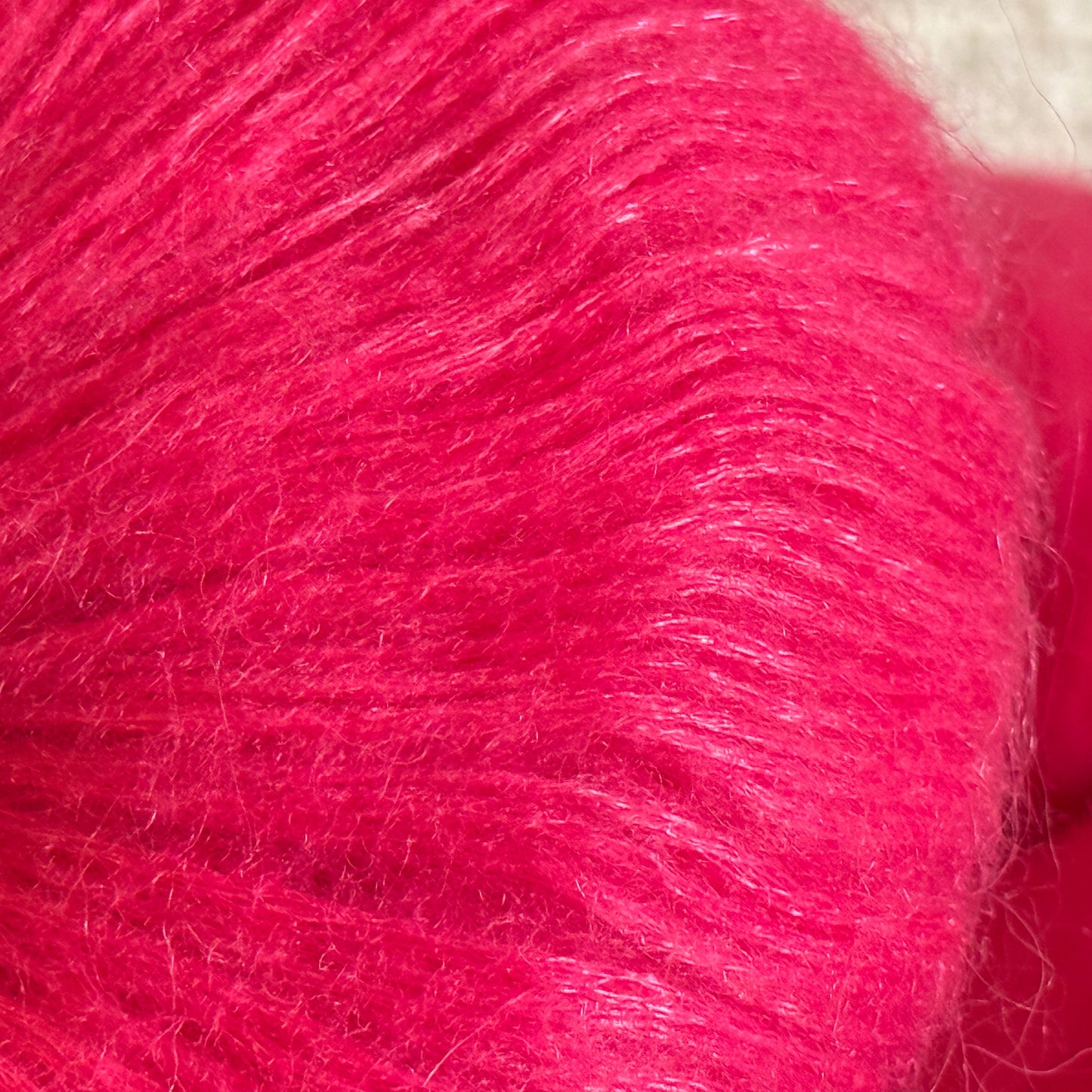 Mohair & Wool Yarn – Watermelon Pink - 50g/Ball