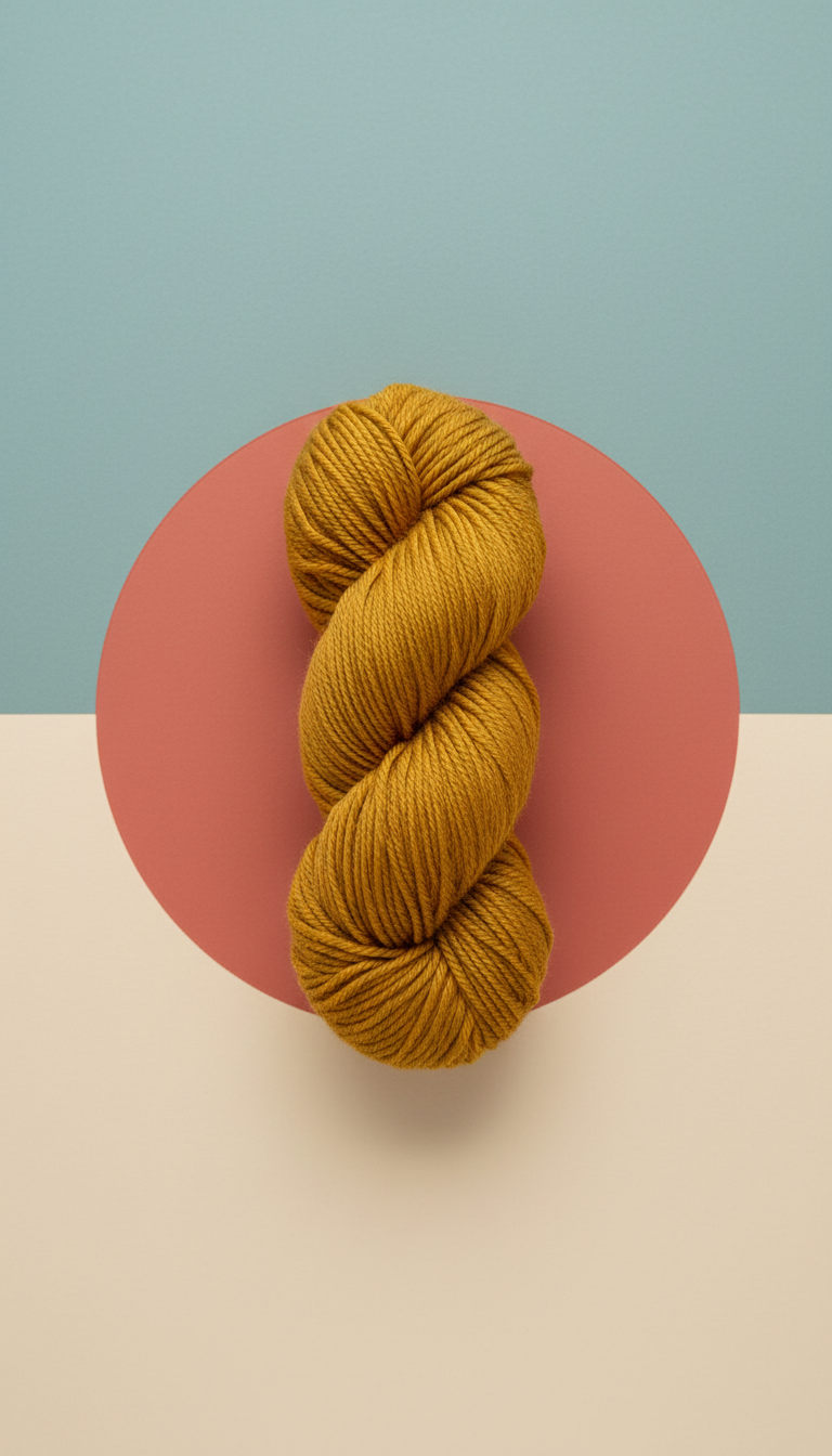 Golden Ochre cotton yarn skein